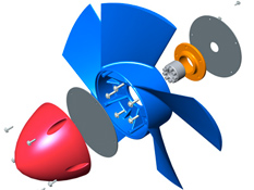 Industrial Fan Assembly - Exploded view