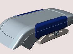 CAD model - Tractor-mounted GPS/Nitrogen sensor